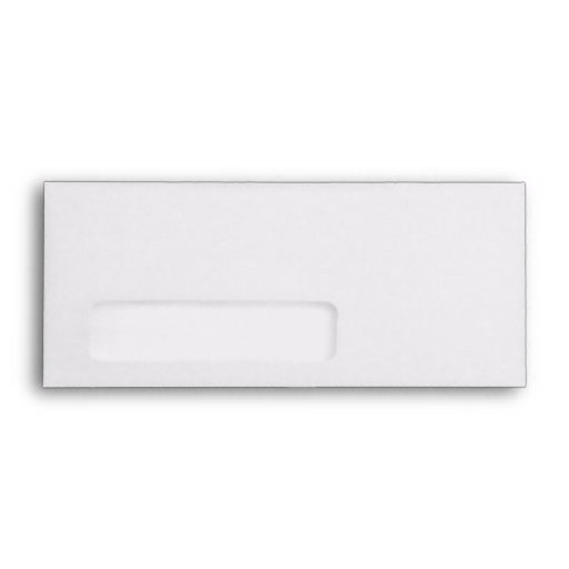 White #9 Envelope Template with Window Zazzle