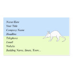 White Aardvark. Cute animal. Business Card Template
