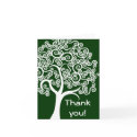 White Abstract Tree card