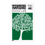 White Abstract Tree Stamp