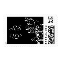 White Abstract Vintage - RSVP postage by myhome71 White Abstract Vintage - RSVP postage