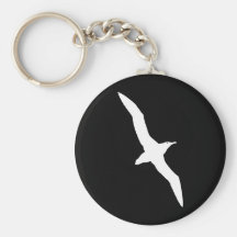 White Albatross Bird In Flight Key Chains
