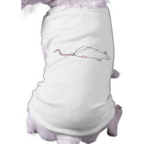 White Albino Pet Rat. Doggie Tshirt