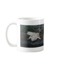 white alligator coffee mug