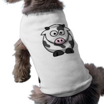 White and black cow dog clothing