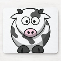 White and black cow mousepads