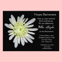 White and Black Floral Retirement Party Invitation invitations
