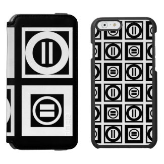 White and Black Geometric Equal Sign Patterns Incipio Watson™ iPhone 6 Wallet Case