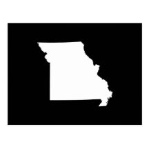 White and Black Missouri Postcard