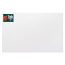 White and Black mouse Orange Tea Rose Stationery