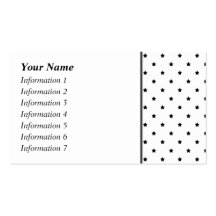 White and Black Star Pattern. Business Card