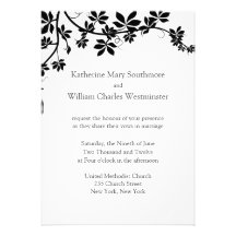 White And Black Wedding Invitations