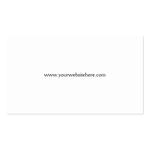 White and Black Zebra Business Card (back side)