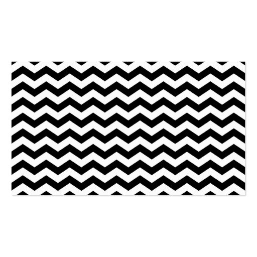 White and Black Zig Zag Business Card (front side)