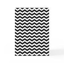 White and Black Zig Zag Greeting Cards