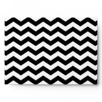 White and Black Zig Zag Envelopes