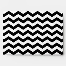 White and Black Zig Zag Envelopes