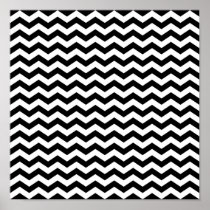 White and Black Zig Zag Print