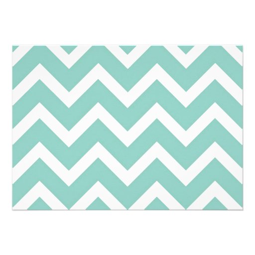 White and Blue Chevron Housewarming Party Invite