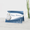 White and Blue  Christmas card