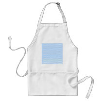 White and Blue Polka Dot Pattern. Spotty. Apron