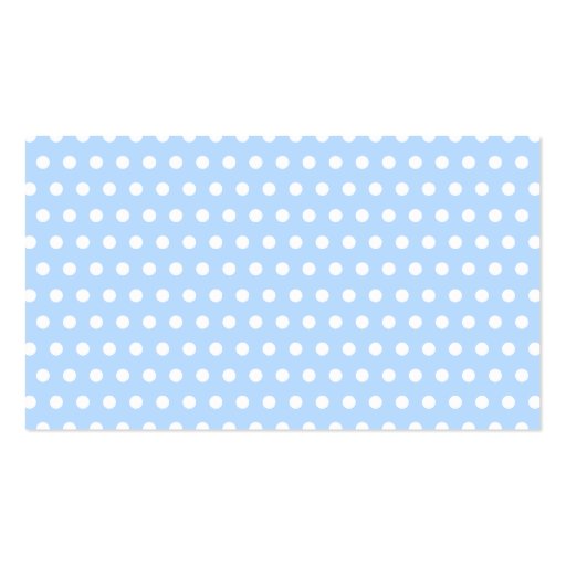 White and Blue Polka Dot Pattern. Spotty. Business Card Templates (front side)