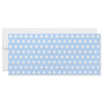 White and Blue Polka Dot Pattern. Spotty. Custom Rack Cards