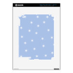 White and Blue Stars Design. Decal For iPad 3
