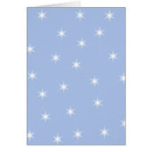 White and Blue Stars Design. Greeting Cards