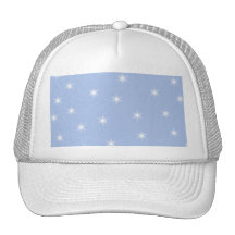 White and Blue Stars Design. Hats