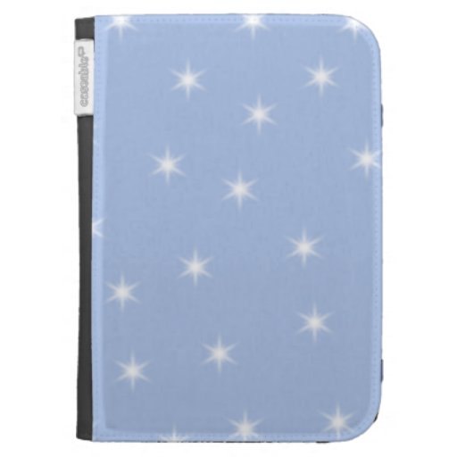 White and Blue Stars Design. Kindle Case
