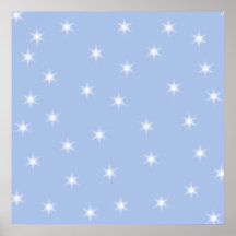 White and Blue Stars Design. Print
