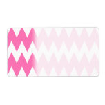 White and Bright Pink Zigzags. labels