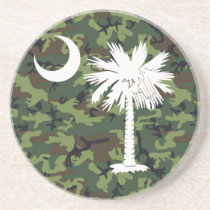 White and Camouflage Palmetto Moon Coaster coasters