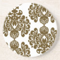 white and dark brown elegant ornamental damask