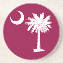White and Garnet Palmetto Moon Coaster coasters
