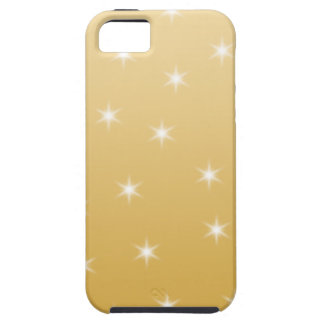White and Gold Color Star Pattern iPhone 5 Cases