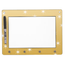 White and Gold Color Star Pattern Dry Erase Boards