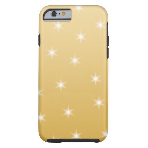 White and Gold Color Star Pattern iPhone 6 Case