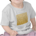 White and Gold Color Star Pattern Tee Shirt