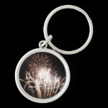 White and Gold Fireworks Keychain