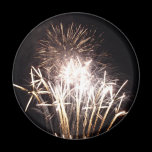 White and Gold Fireworks Magnet