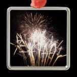 White and Gold Fireworks Ornament
