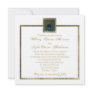 White and Gold Peacock Feather Wedding Invitation