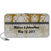white and gold royale wedding keepsake portable speaker