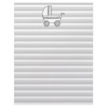 White and Gray Baby Pram. Letterhead Design