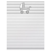White and Gray Baby Pram. Personalized Letterhead