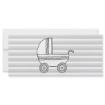 White and Gray Baby Pram. Rack Cards