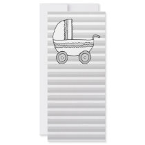 White and Gray Baby Pram. Rack Card Design