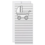 White and Gray Baby Pram. Rack Card Design